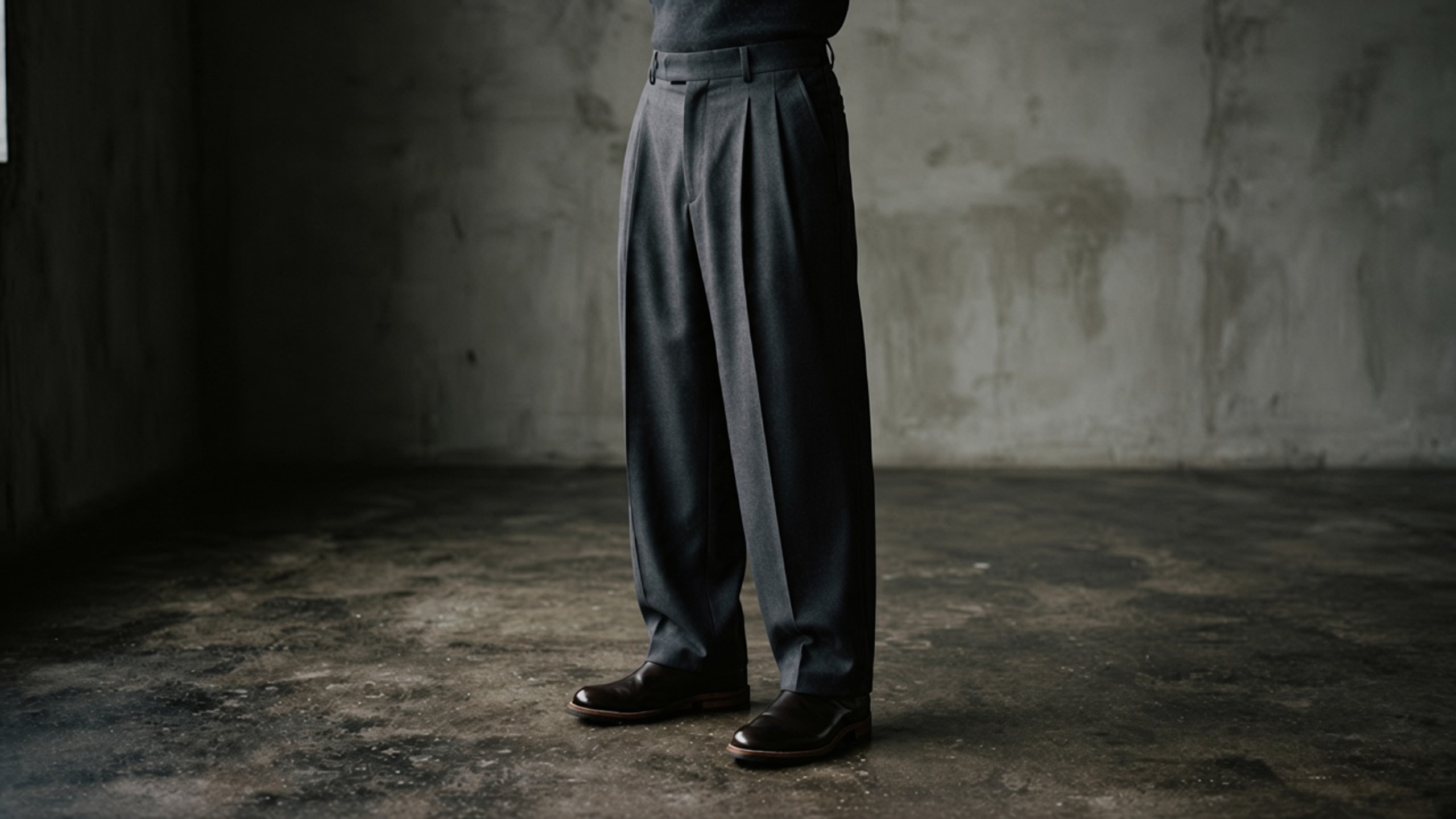 Charcoal Pleated Trouser