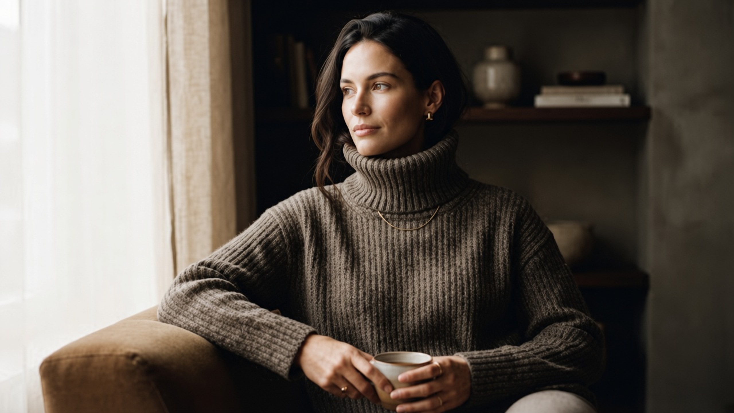 Structured Cashmere Turtleneck