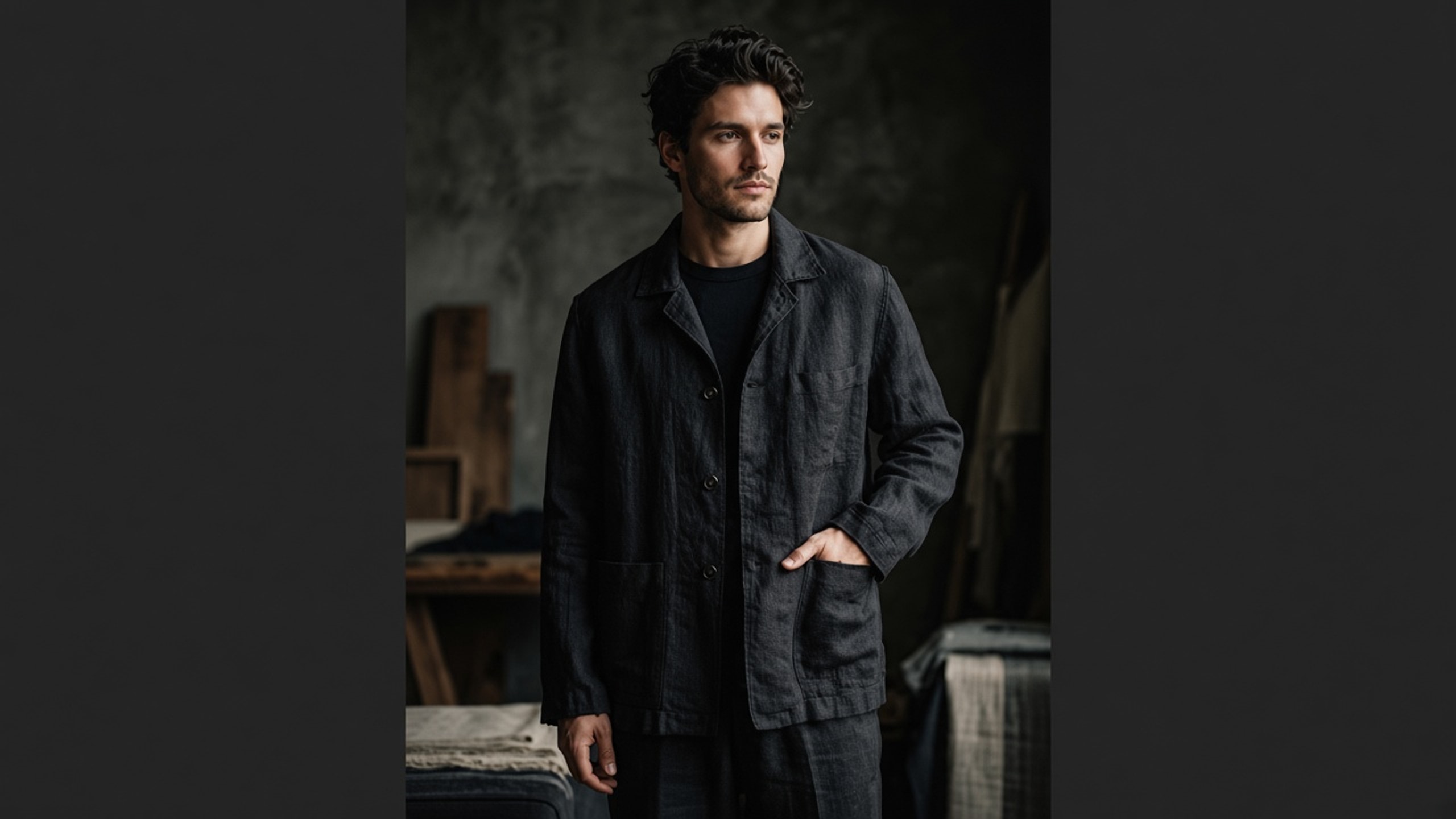 Unstructured Linen Jacket