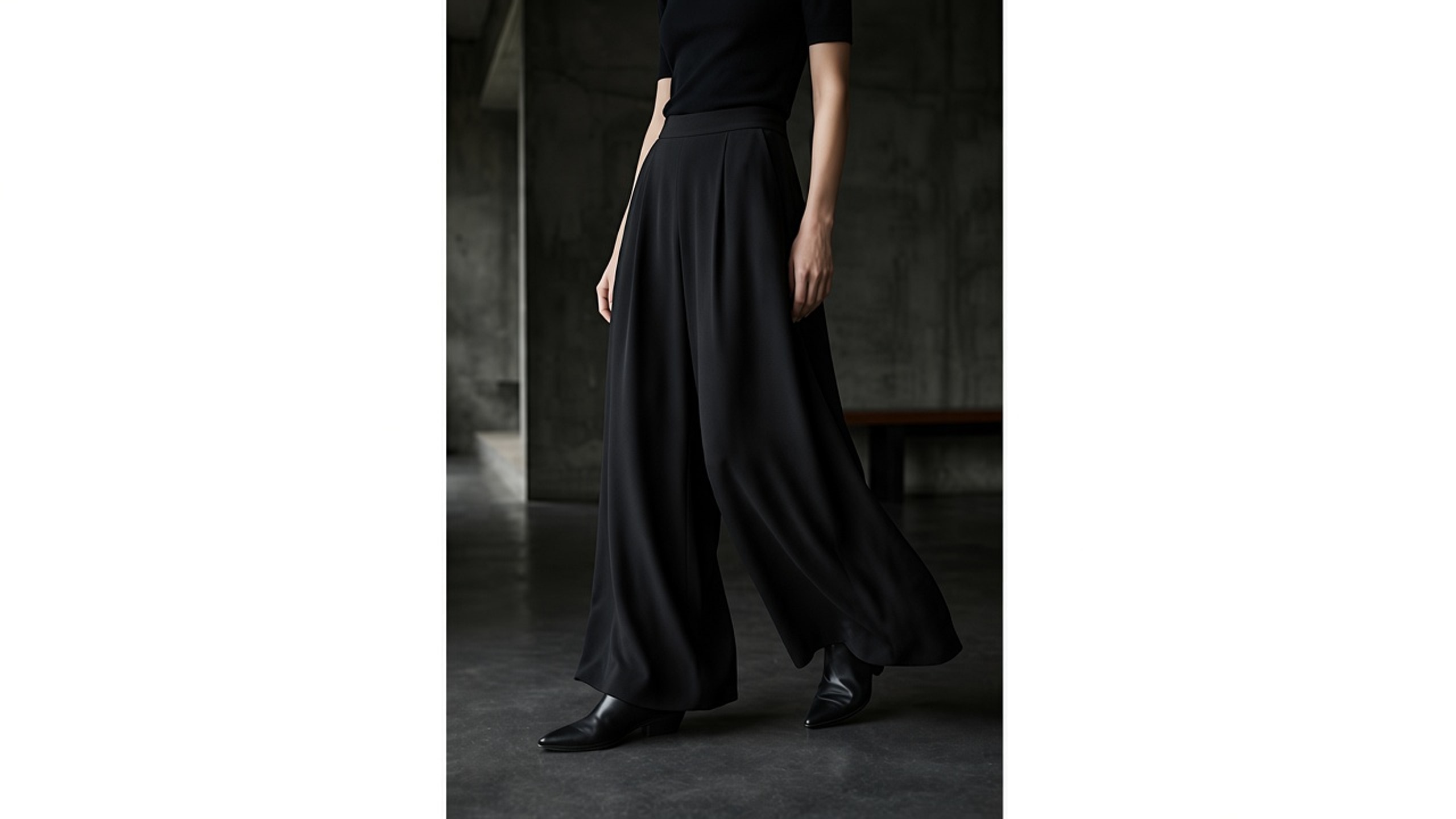 Wide Leg Crepe Trouser